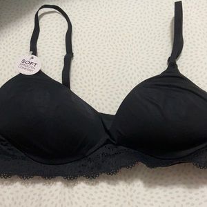 Cuddl duds wireless black bra. XL
